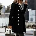 thumbnail image 3 of Turilly Womens Jackets Ladies Woman Artificial Wool Elegant Blend Coat Slim Female Long Coat Outerwear Jacket, 3 of 9
