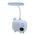 thumbnail image 3 of Linda lámpara de escritorio LED de 360 grados de flexión USB recargable ciclo de luz suave lámpara de escritorio lámpara de noche para dormitorio hogar azul, 3 of 5