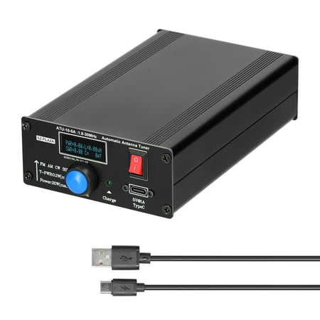 

moobody ATU-10-0A Shortwave Automatic Tuner 20W 1.8-30MHz Aluminum Alloy Housing Shortwave Power Meter Standing Waves Meter