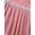 thumbnail image 6 of YiZYiF Girls Sleeveless Sequined Birthday Party Dress Shimmery Floral Lace Princess Dress,Sizes 6-16, 6 of 7