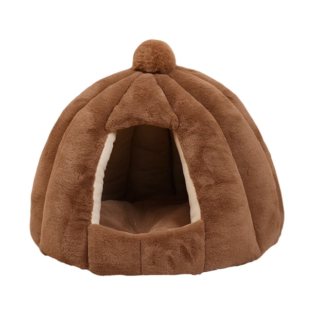 Cama adorable para gatos y perros, cama para dormir para perros y gatos, colchoneta para perros, extraíble y lavable. Bronceado claro 56x48cm