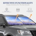 thumbnail image 4 of Daiia Lavender Fields Under Blue Sky 2PCS Car Windshield Sun Shade, Foldable Sun Shield for Car Front Window, Auto Sun Blocker Visor Protector Universal for Truck SUV Pickup-Medium, 4 of 7