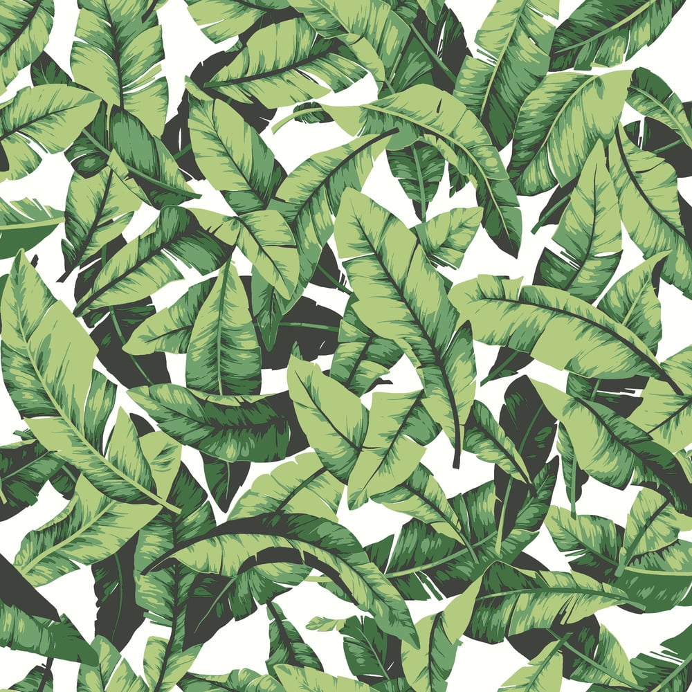 RoomMates Palm Peel & Stick Wallpaper - Size: 1 roll - 20.5' x 16.5 feet - Green