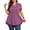 Burgundy, variant on Women Plus Size Tops Short Sleeve Henley V Neck Button Up Flowy T Shirts Tunic Loose Blouses