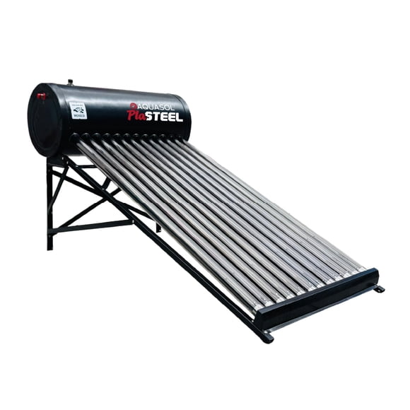 Calentador Solar AQUASOL Plasteel | 12 Tubos 132L Cuatro Capas Patentado | Ideal para 4 Personas
