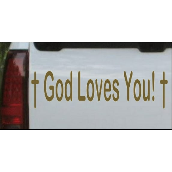God Loves You Decal Car or Truck Window Decal Sticker