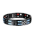 thumbnail image 2 of Teissuly Carbon Blue Color Magnet Bracelet, Carbon Blue Color Titanium Bracelet, Gift For Men, 2 of 8
