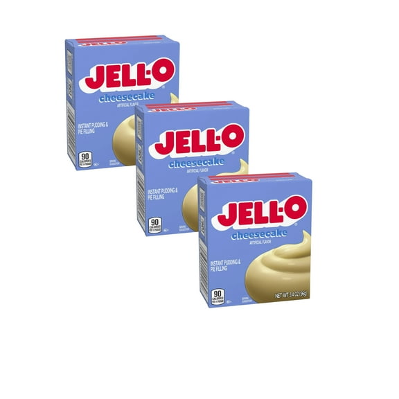 (3 pack) Jell-O Cheesecake Artificially Flavored Instant Pudding & Pie Filling Mix, 3.4 oz Box