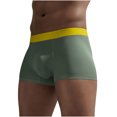 thumbnail image 4 of Big & Tall 3XL Men's Cotton Boxer Briefs, Green - Breathable, Comfortable, Classic Style, Machine Washable for Daily Wear, 4 of 6