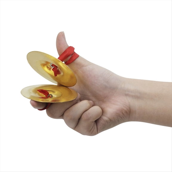 Finger Cymbals Belly Dancing Finger Dancing Finger Zills Finger Musical Instrument for Dancer Party Pair Gold,1 Pair Finger Cymbals,Gold