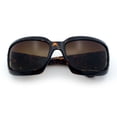 thumbnail image 5 of SA106 Bling Square Celtic Cross Jewel Rhinestone Rectangular Fashion Sunglasses Tortoise Frame - Gradient Brown Lens, 5 of 6