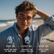 Striking Viking Hair Sea Salt Spray Light Hold Texturizing Volume 200ml Ocean Blue for Men