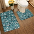 thumbnail image 2 of Yiaed Modern Excavator Print Bathroom Mat Set 2 Pieces Mat Anti-Skid Pad Ultra Soft and Absorbent Bathroom Bath Mat Contour Bath Rugs for Toilet Base, 2 of 6