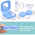 thumbnail image 2 of Mini Contact Lens Case,Portable Colorful Travel Kit with Mirror Tweezer Stick Bottle（Purple）, 2 of 5