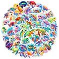 thumbnail image 2 of Pegatinas de vinilo con forma de tortuga marina, 100 unidades, bonitos dibujos animados, impermeable, 2 of 2