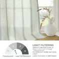 thumbnail image 5 of DriftAway Farmhouse Vertical Striped Linen Blend Textured Light Filtering Semi Sheer Curtains for Living Room Bedroom 102 Inches Long Drapes 2 Panels, 5 of 7