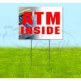 thumbnail image 1 of ATM Inside (18" x 24") Yard Sign, Includes Metal Step Stake, 1 of 6