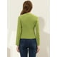 thumbnail image 4 of Chaqueta De Mujer Con Botones Cortos Y Ligeros Vintage De Otoño Con Bolsillos Verde XL, 4 of 5