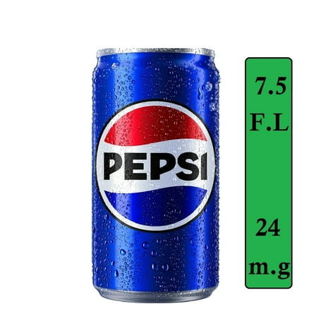 Pepsi Cola Soda Pop, 7.5 fl oz Mini Cans