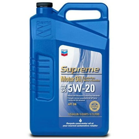 (3 Pack) Chevron Supreme Motor Oil, 5W20 (Best Motor Oil For 4 Cylinder Engines)
