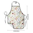 thumbnail image 5 of Naloa 1Pack Adjustable Bib Apron Waterdrop Resistant Cooking Kitchen Aprons for Women Men Chef, Wildflower Watercolor Print, 5 of 8