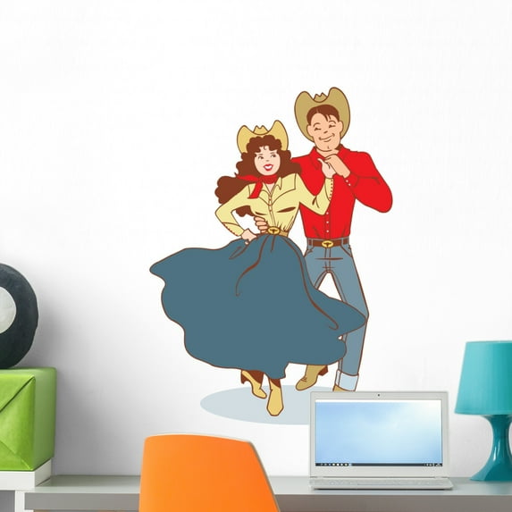 Country-western Dancers Wall Decal Wallmonkeys Peel and Stick Graphic (24 in H x 17 in W) WM503016