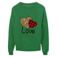 thumbnail image 1 of PENGXIANG Pull Ample à Col Rond Imprimé Cœur de la Saint-Valentin Manches Longues Blouse Décontractée, 1 of 6