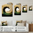 thumbnail image 4 of Designart Gold Watercolor Liquid Art Canvas Wall Art, 4 of 5