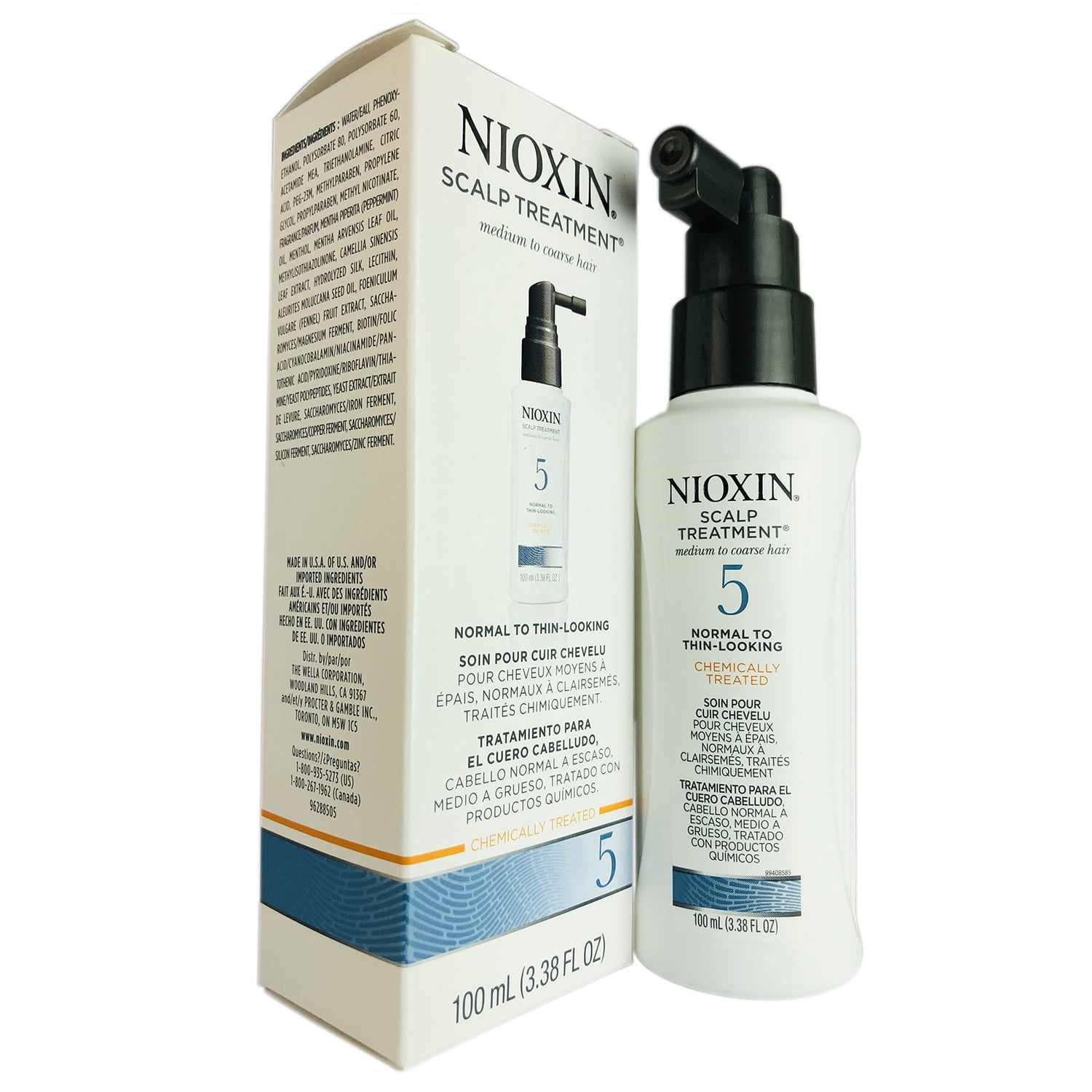 Nioxin System 5 Scalp Treatment 3.38 oz Medium to Coarse, Normal to Thin-Looking