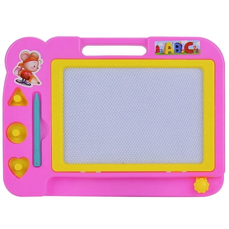 Blackboard Doodle Magnetic Drawing Board with 3 Stamps and 1 Pen Developmental Educational Toys for Children Kids Girls