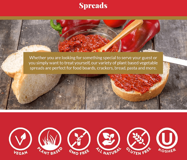 ZerGut Vegetable Spread Ajvar, Mild, Two (2) Glass Jars 19oz. (540g)