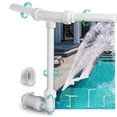 thumbnail image 3 of Pebbuoy Swimming Pool Fountain 360 Degree Adjustable Height And Spray Direction Above And In-Ground Pool Dual Spray Waterfall Sprinkler Fountain for 1.5'' Thread Adapters, 3 of 7