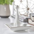 thumbnail image 3 of Sagebrook Home Porte-bague Carré Blanc/or pour Chat, 3 of 3