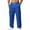 (New33)Blue, variant on ThriftyPlait Mens Wide Leg Cargo Jogger Sweatpants Casual Elastic Drawstring Waist Multi Pocket Pants Straight Fit Daily Walking Outdoor Pants