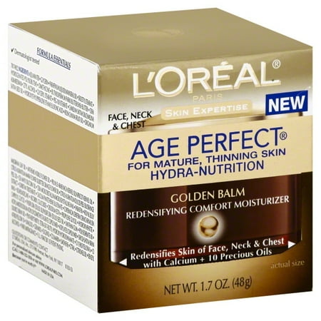 L'Oreal Paris Age Perfect Hydra-Nutrition Golden Balm Face, Neck & Chest Moisturizer, 1.7 oz