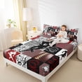thumbnail image 4 of jejeloiu American Rugby Sport Twin Sheet Sets,Football Game Gamer Bedding For Ball Lovers 3-Piece, 4 of 7