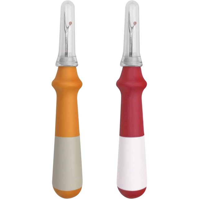 Jinsinto 2 Pcs Seam Sewing Ripper Set, Thread Remover Kit, Handy Stitch Ripper Sewing Tool for Opening Seams,Hems(2Pcs)