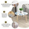 thumbnail image 3 of Triangle Nesting Coffee Table Set of 2 Sea childish pattern cute marine animals whale seal jellyfish crab End Table Modern Minimalist Side Table Set for Living Room Bedroom, 3 of 8