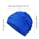 thumbnail image 3 of Gorro Baño para Mujer Gorros Plisados ​​Gorros Natación Largo () Azul, 3 of 3