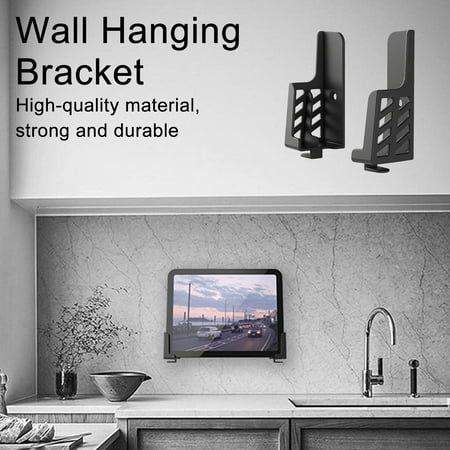 

Anvazise Wall Bracket High Stability Strong Load-bearing Double Slot Phone Tablet Holder Stand Supplies White 1 Set