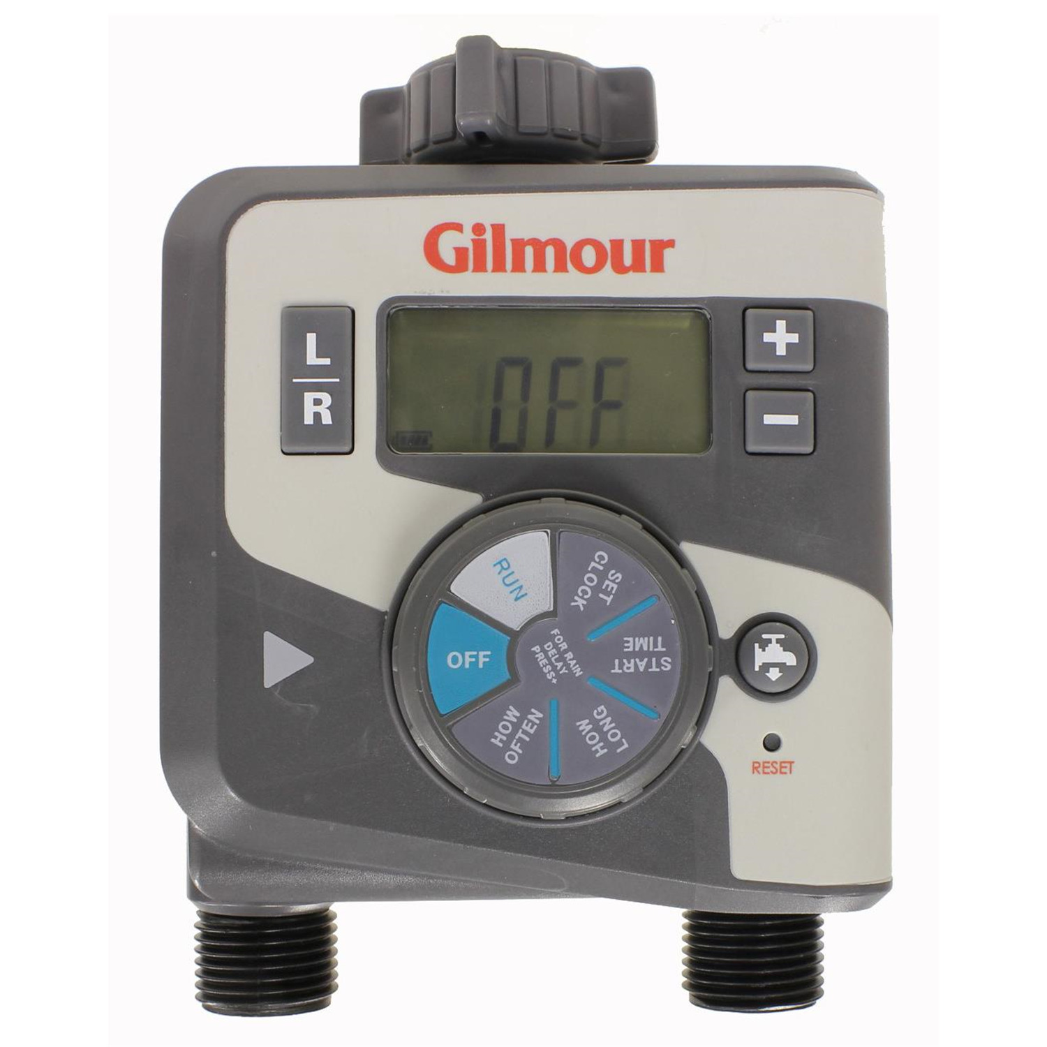 Gilmour 8040141001 400GTD Outlet Electronic Water Timer, Dual, Gray