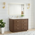 thumbnail image 4 of Porto 48" Aged Dark Brown Oak Single Bath Vanity with Fish Maw White Quartz, 4 of 15