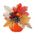 thumbnail image 2 of Kit hecho a mano para calabaza de Halloween en Acción de Gracias | Decoración otoñal reutilizable y duradera de hojas sintéticas de 8,3"x7,9" de plástico multicolor de 8,3"x7,9" | Bar, decoración, 2 of 6