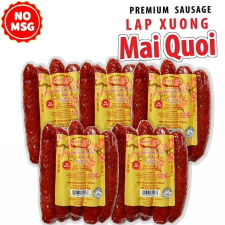 5 Packs of Survival Cured Chicken Chinese Style Sausage (Lap Xuong Mai Quoi Chicken) (No