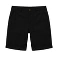 thumbnail image 7 of LEKWK Casual Shorts for Men Flat Front Chino Shorts with Belt Loops Button Closure Rolled Hem Relaxed Fit for Golf Travel Summer Everyday Wear Black XXL, 7 of 7
