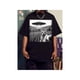 thumbnail image 1 of Camiseta de cuello redondo con estampado de gato para hombre, corte regular, informal, de manga corta y hombros caídos, top de verano para uso diario., 1 of 6