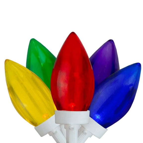 Northlight LED C9 Christmas Lights - Multicolor - 16' White Wire - 25ct