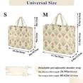 thumbnail image 2 of FORMRS Womens Corduroy Tote Bag Crossbody Shoulder Handbag with Pocket, Pastel Green Geometric, 2 of 7