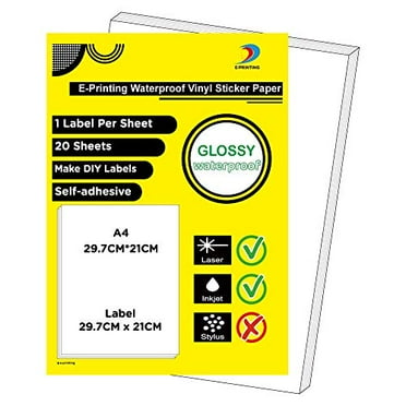 Uinkit Holographic Sticker Paper for Inkjet and laser printer 60Sheets ...