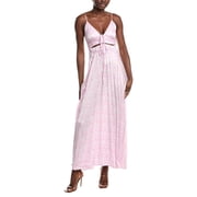 Maje womens Cutout Waist Maxi Dress, T42, Pink